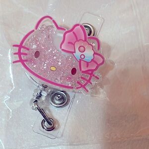 Hello kitty badge clip